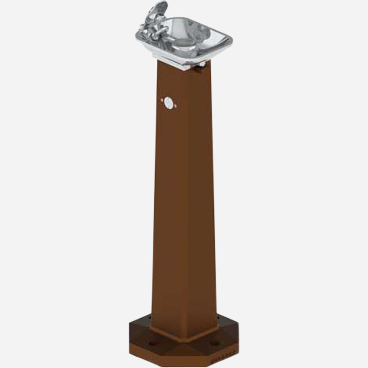Murdock M-23C Series Single Bowl Outdoor Pedestal Drinking Fountain with Push-Button Control