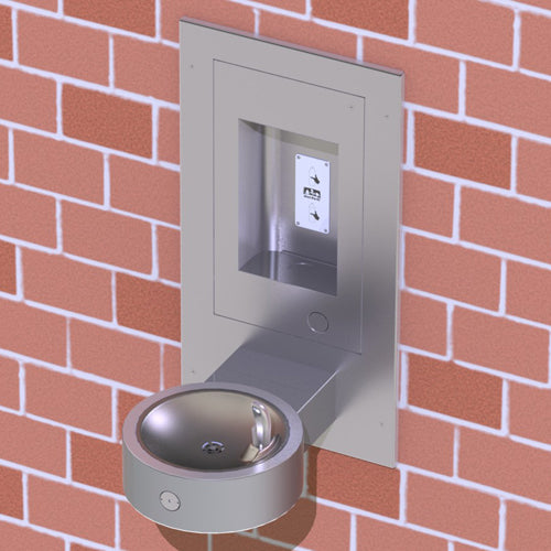 Murdock M-OBR4-GRC | Recessed Outdoor Bottle Filler with Sensor-Activated Drinking Fountain