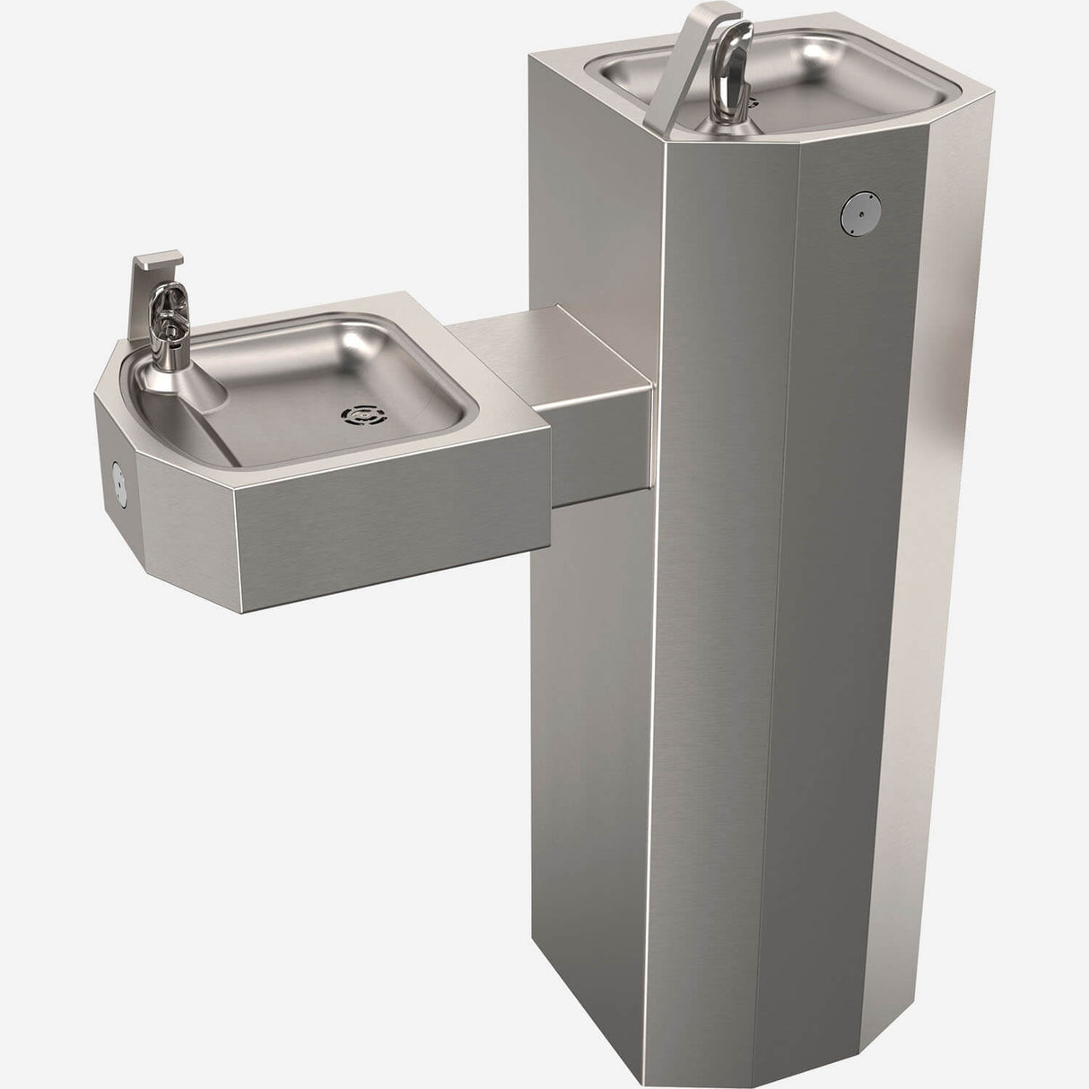 Murdock GSM55 | Bi-Level Pedestal Drinking Fountain with Vandal-Resistant Design