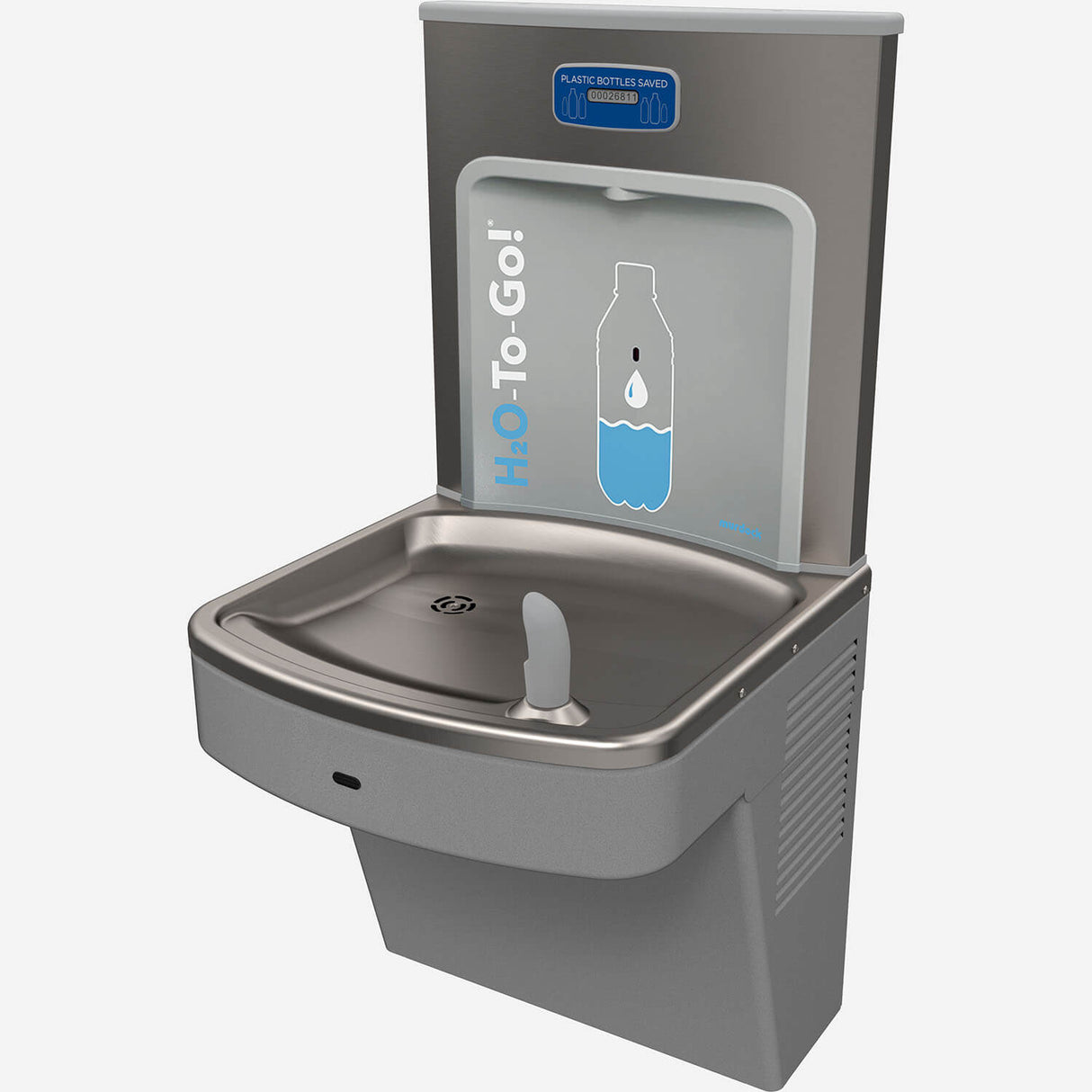 Murdock A171.8-UG-SO-BF12 Series Wall-Mounted Sensor-Activated Drinking Fountain with Bottle Filler