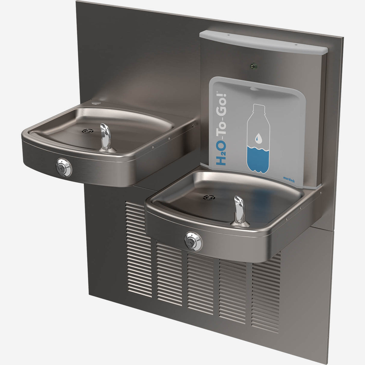 Murdock A192.8-BF12 Series Bi-Level Wall-Mounted Drinking Fountain with Refrigerated Bottle Filler