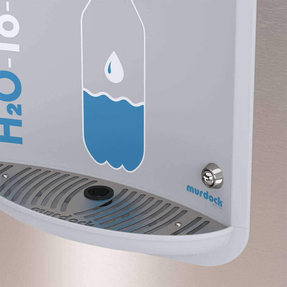 Murdock BF15 | Surface-Mounted Push Button Water Bottle Filling Station w/ 1 GPM Flow