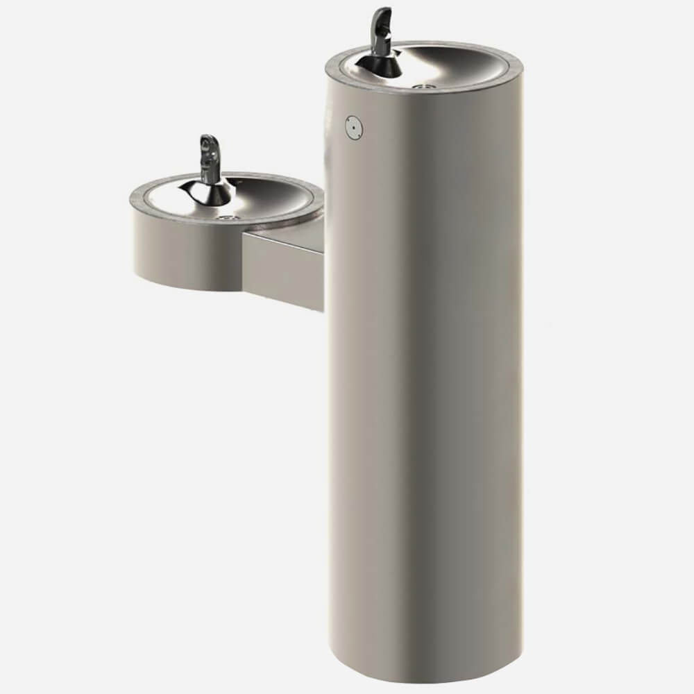 Murdock GRM45 | Round Pedestal Outdoor Drinking Fountain w/ Vandal-Resistant Design