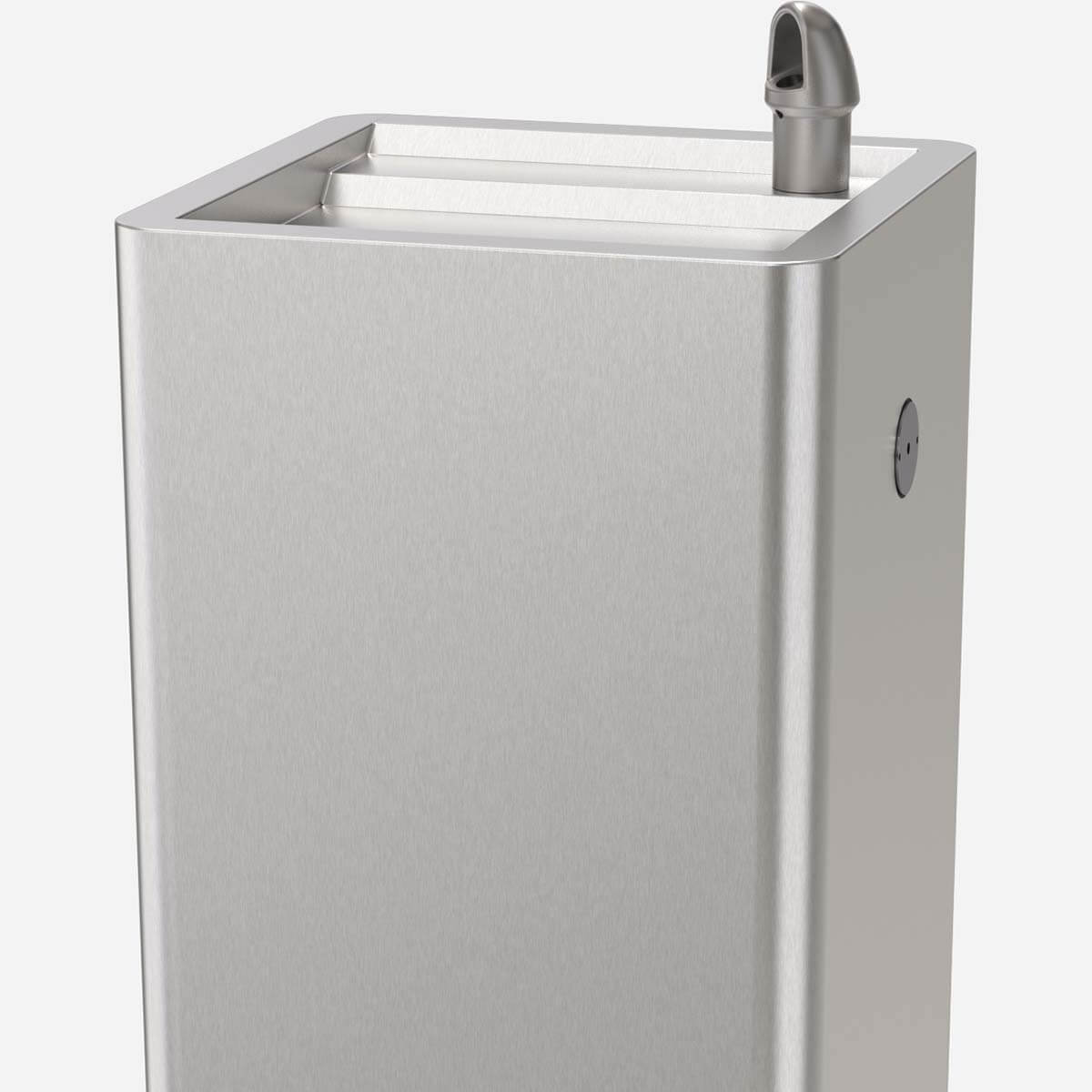 Murdock ECO-DF | Square Pedestal Outdoor Drinking Fountain with Stainless Steel Construction