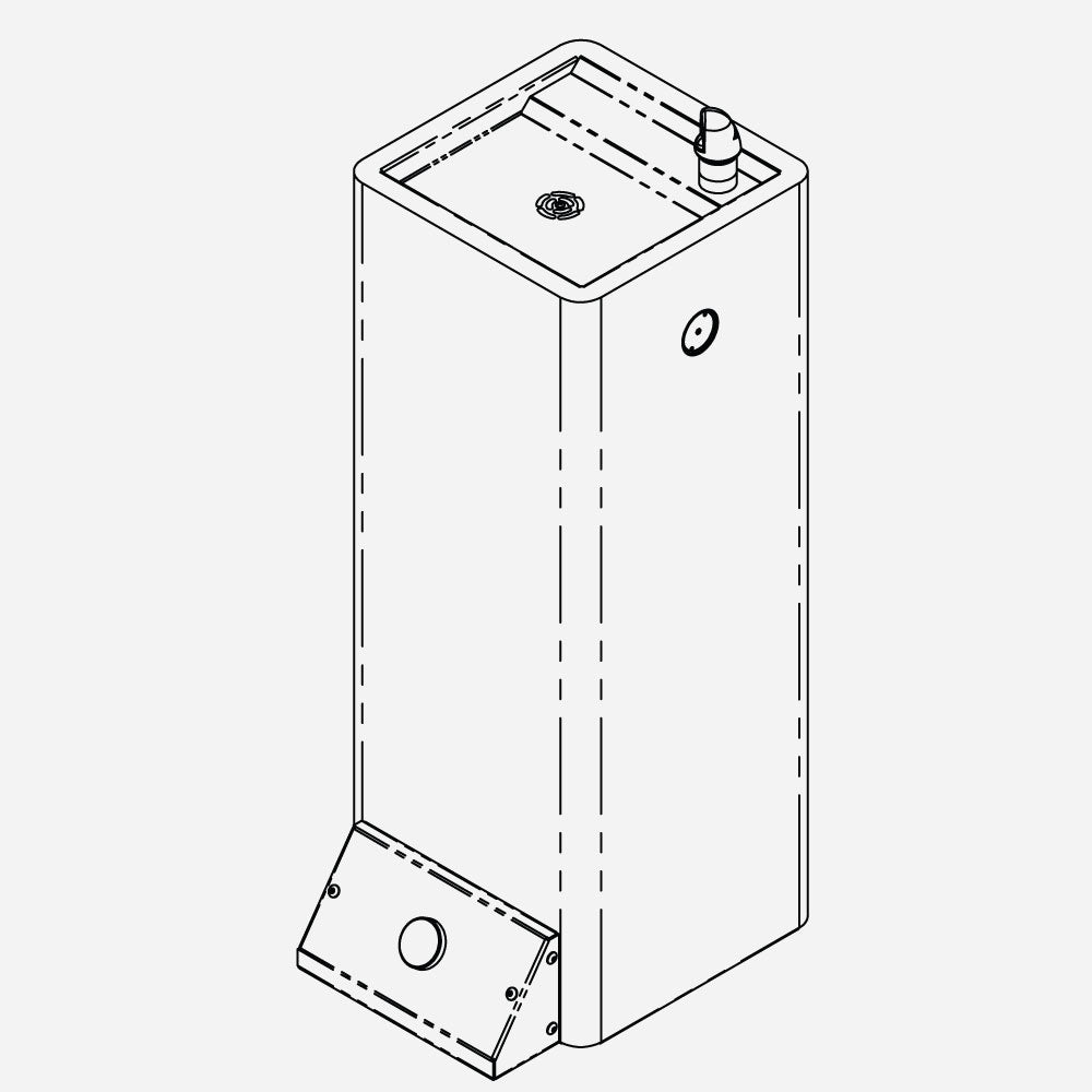 Murdock ECO-DF | Square Pedestal Outdoor Drinking Fountain with Stainless Steel Construction