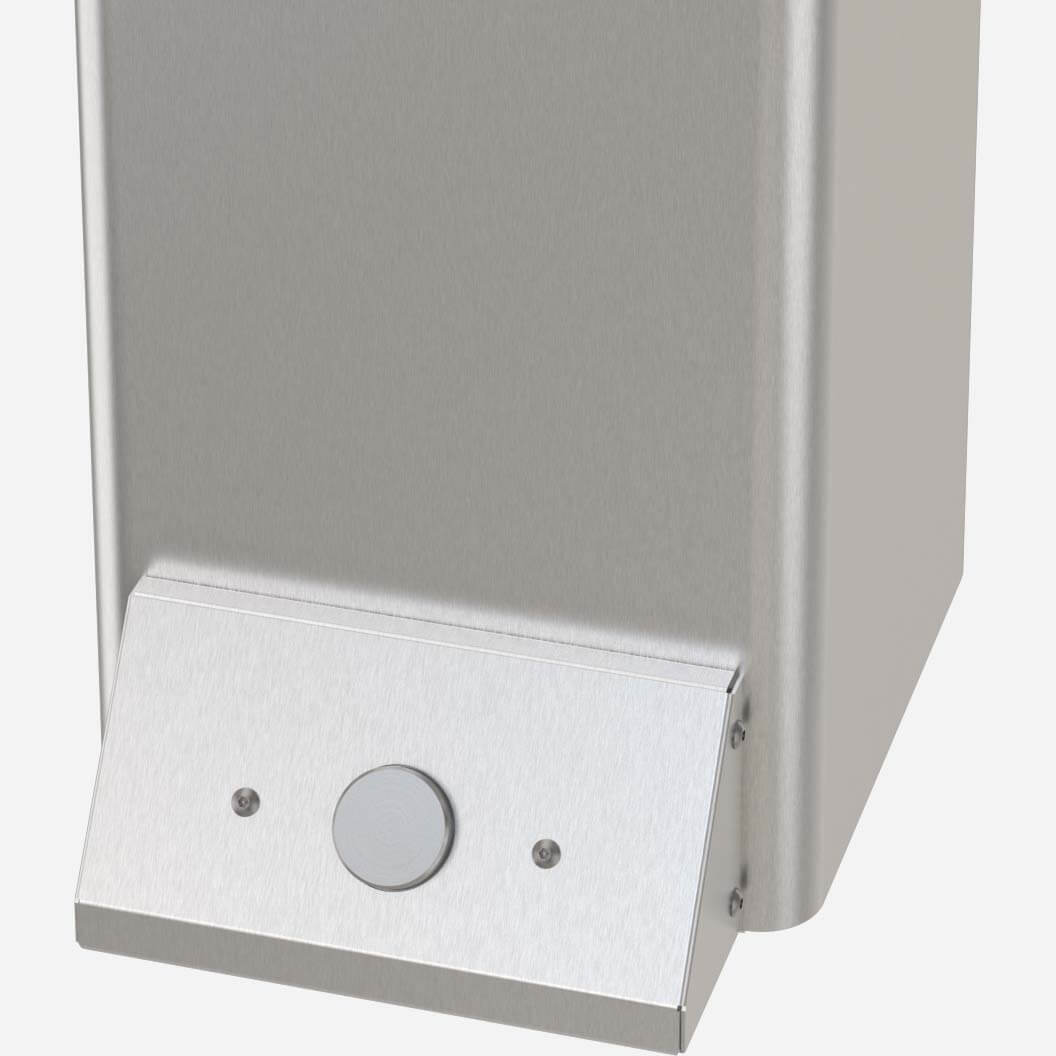 Murdock ECO-DF | Square Pedestal Outdoor Drinking Fountain with Stainless Steel Construction