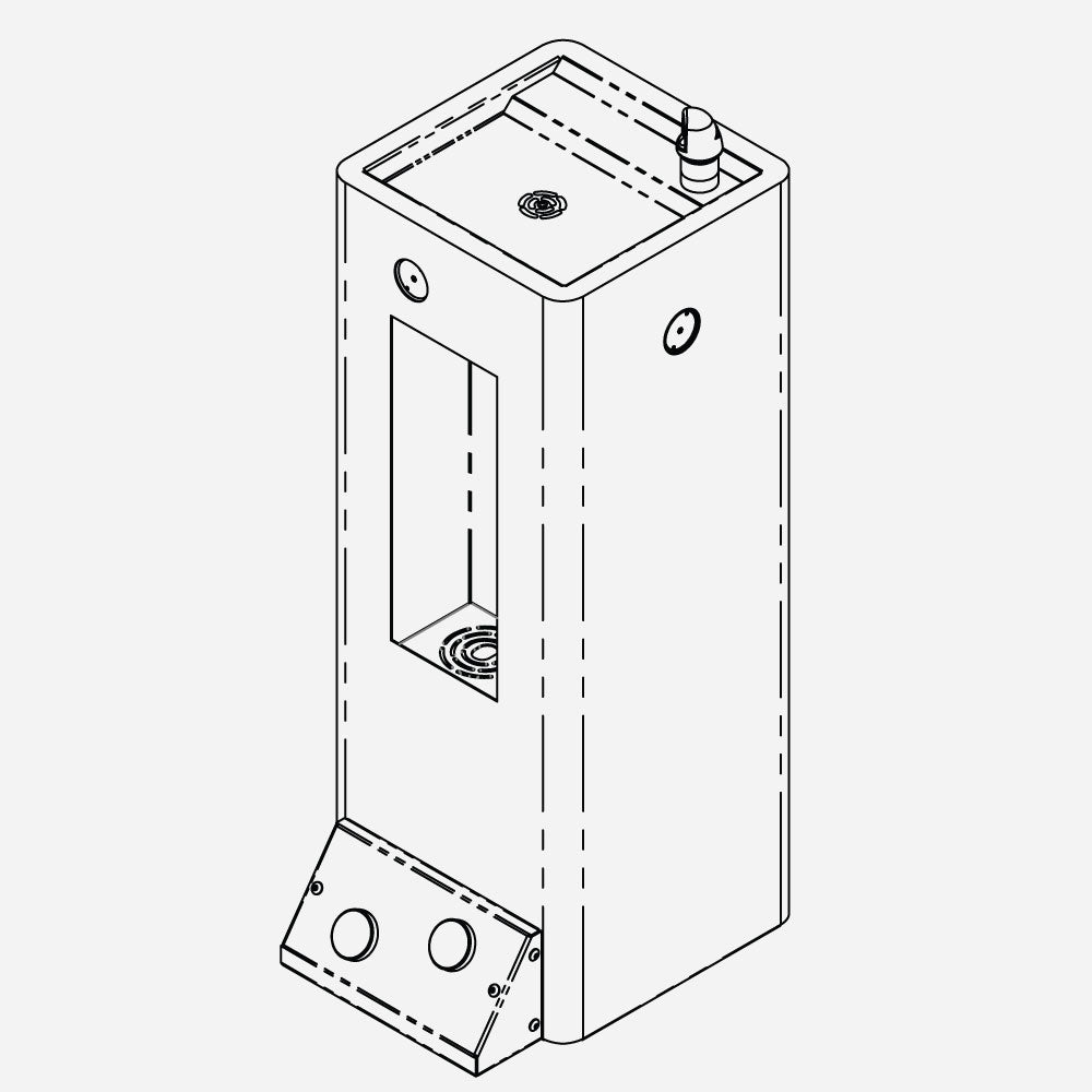 Murdock ECO-DF-BF Series Economy Outdoor Pedestal Drinking Fountain with Bottle Filler