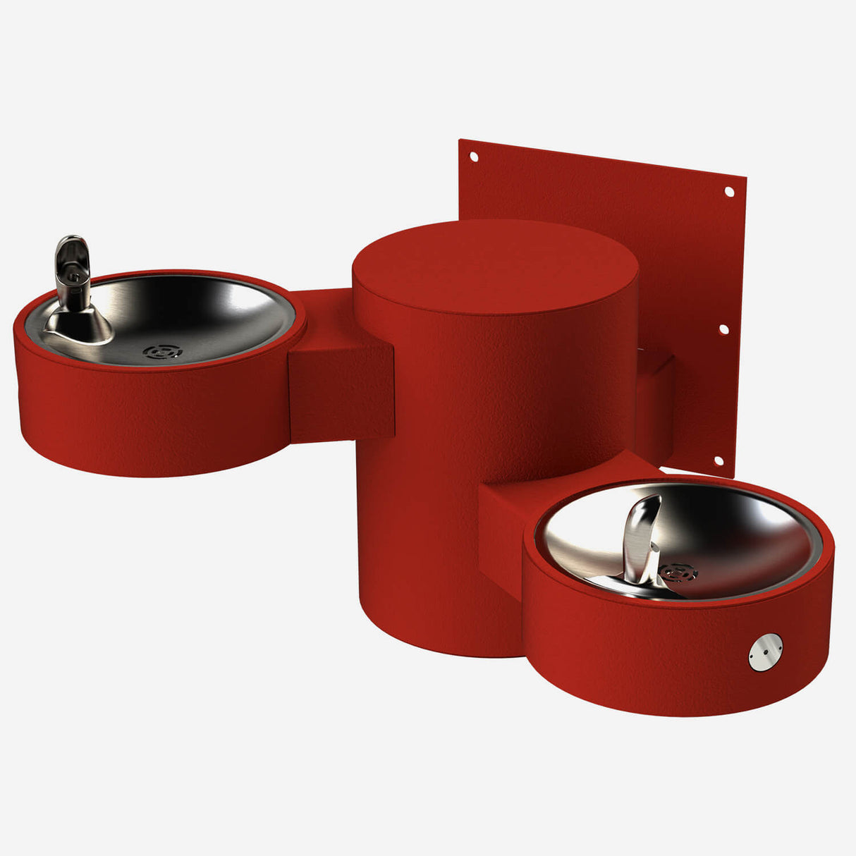 Murdock GRE24 Series Angled Bi-Level Wall-Mounted Drinking Fountain with Stainless Steel Construction