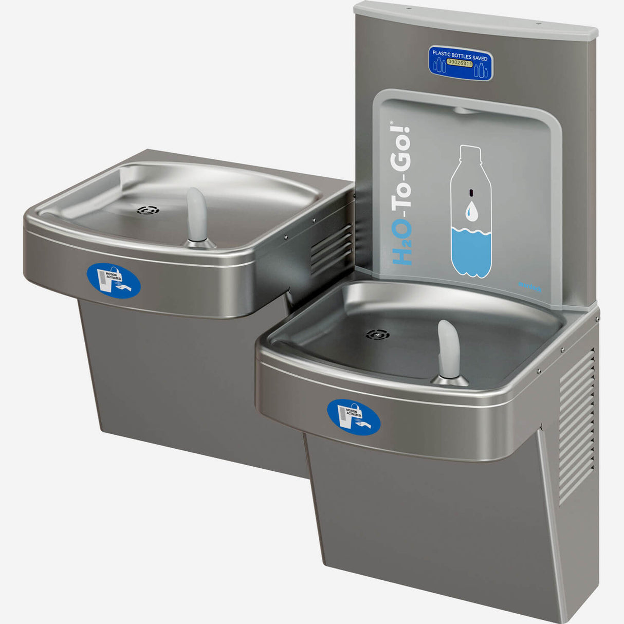 Murdock A172.8-UG-SOC Series Sensor-Activated Bi-Level Water Cooler with Bottle Filler