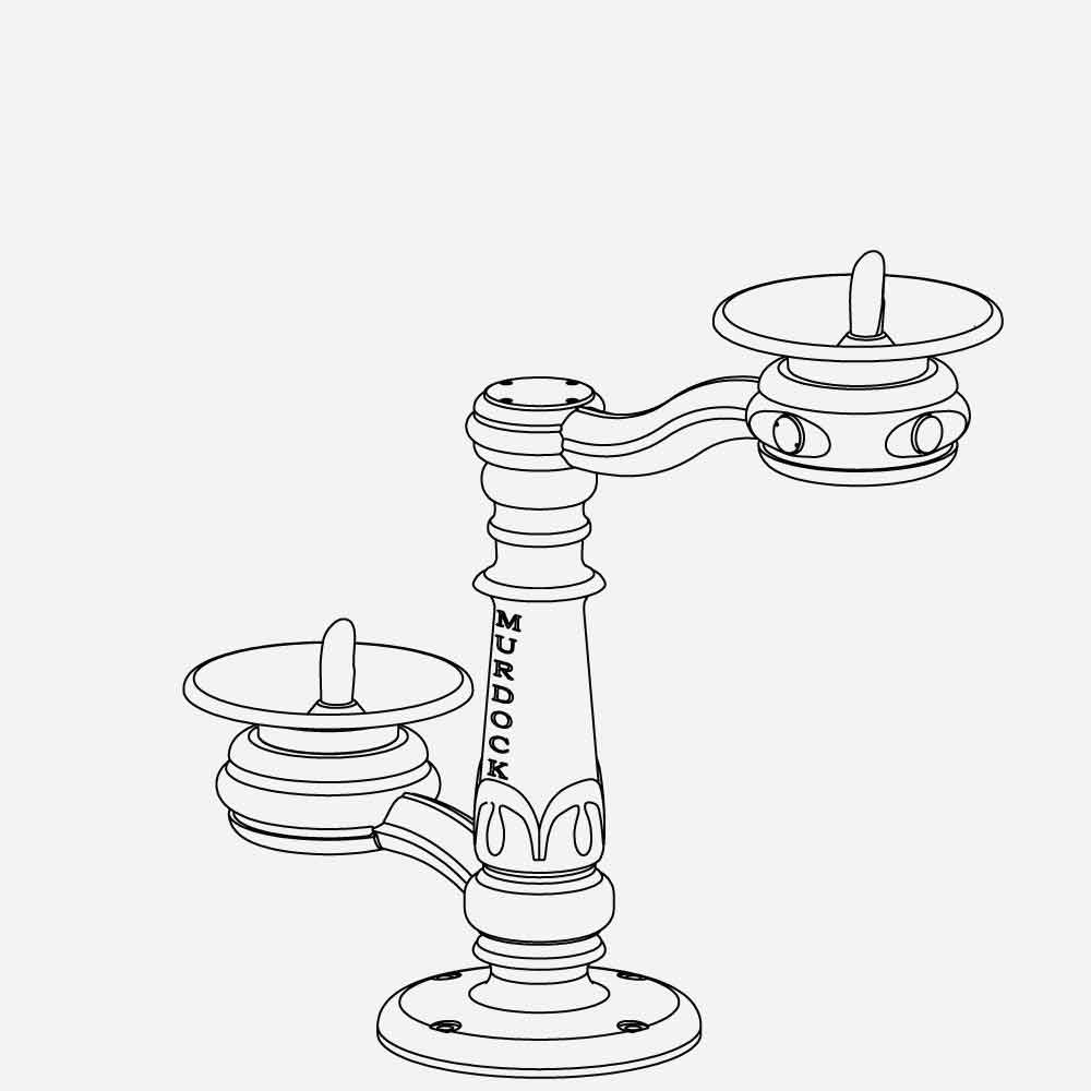 Murdock M-C76A Series Victorian-Era Pedestal Drinking Fountain with Cast Brass Bowl