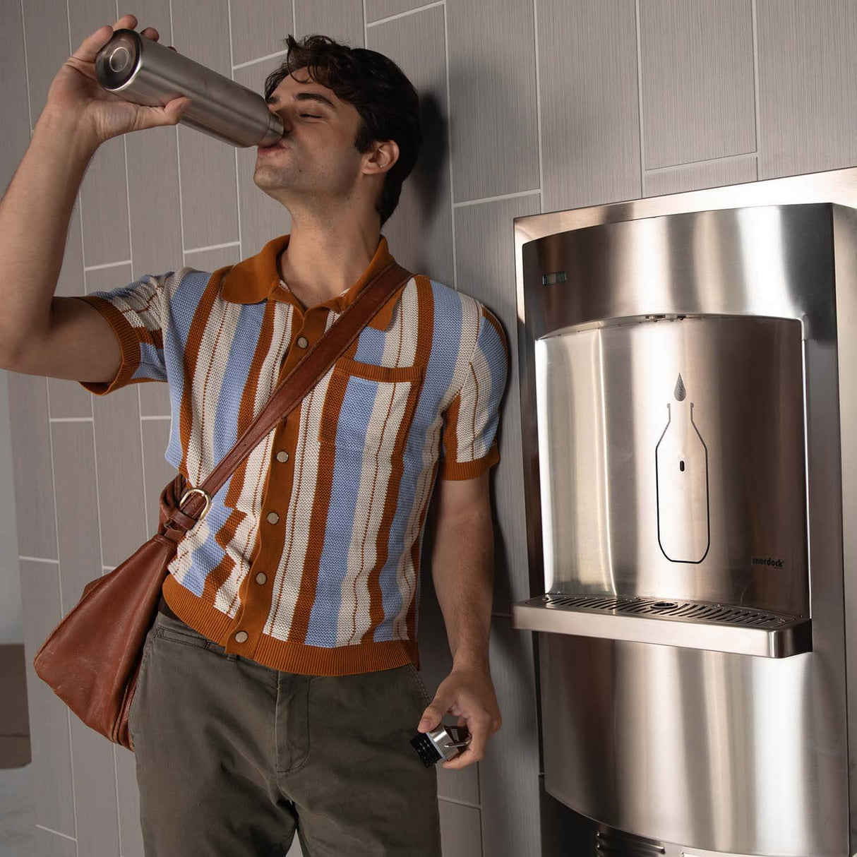 Murdock BF16S Series Wall-Mount Sensor Bottle Filler with Fold-Down Housing