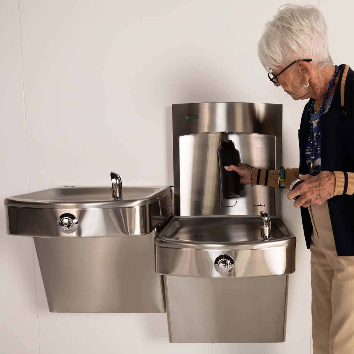 Murdock A172.8-UG-VR-BF12S Series Bi-Level Vandal-Resistant Water Cooler with Bottle Filler