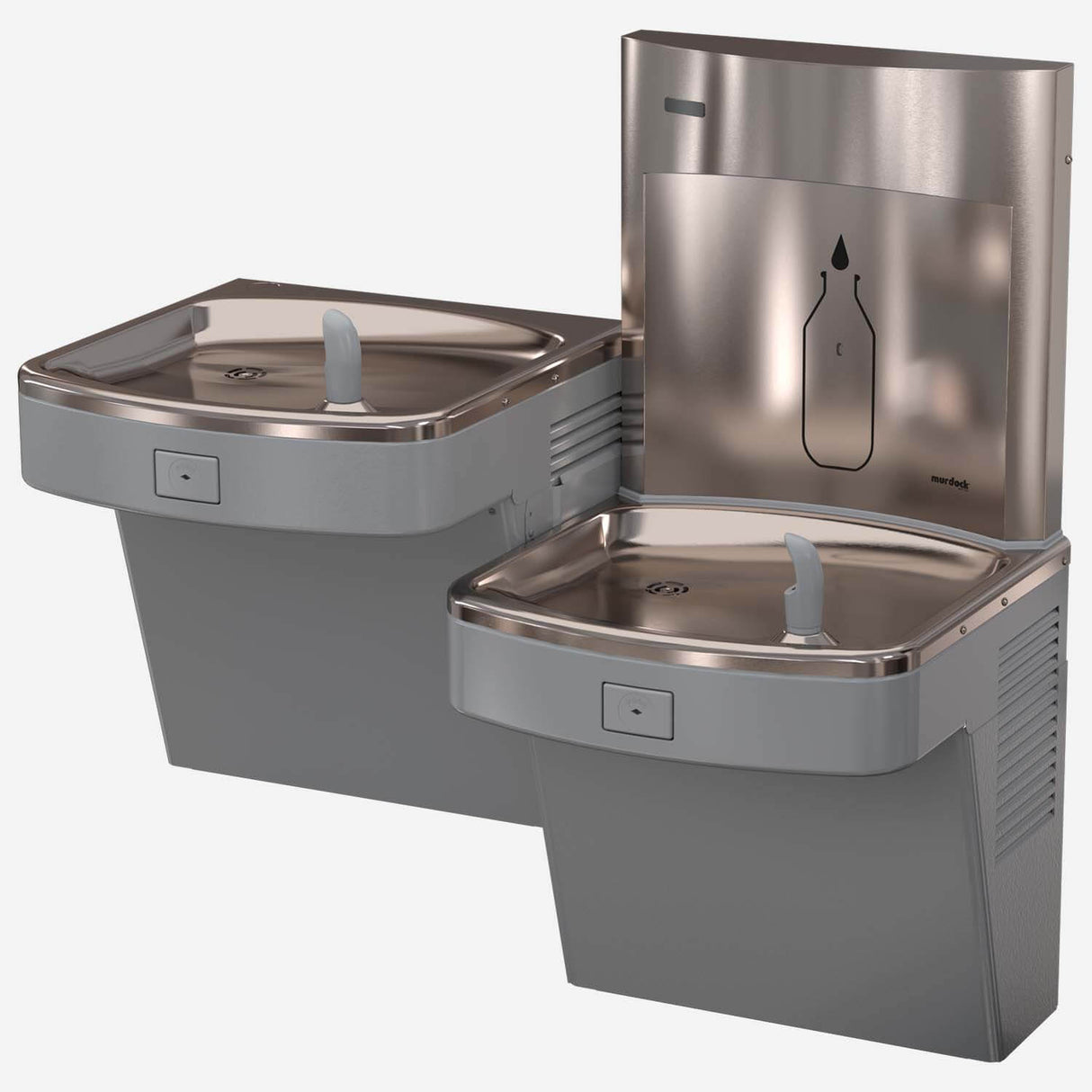 Murdock A172.8-UG-BF12S Series Bi-Level Water Cooler with SpringH2O Bottle Filler & Refrigeration