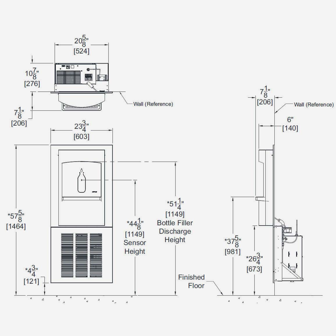 Murdock BF168S | Wall-Mount Refrigerated SpringH2O Sensor Bottle Filler