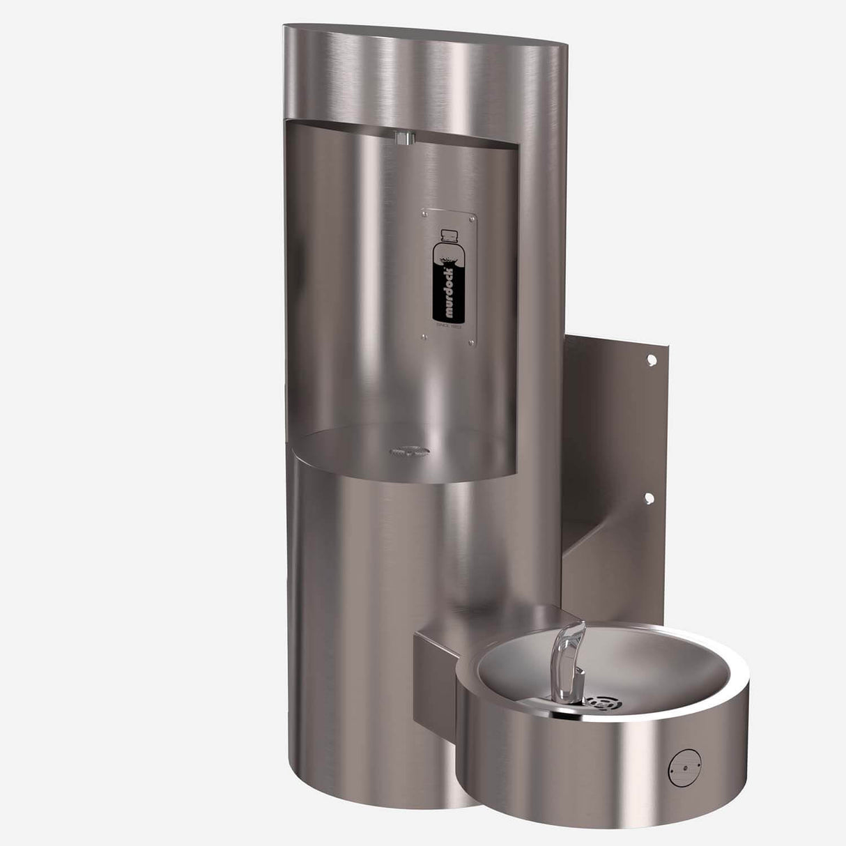 Murdock GYE14 Series Wall-Mounted Bottle Filler with Drinking Fountain & Hands-Free Operation