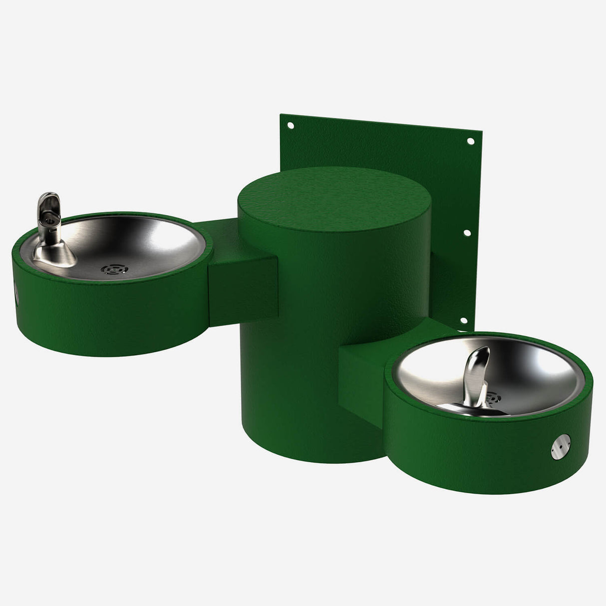 Murdock GRE24 Series Angled Bi-Level Wall-Mounted Drinking Fountain with Stainless Steel Construction