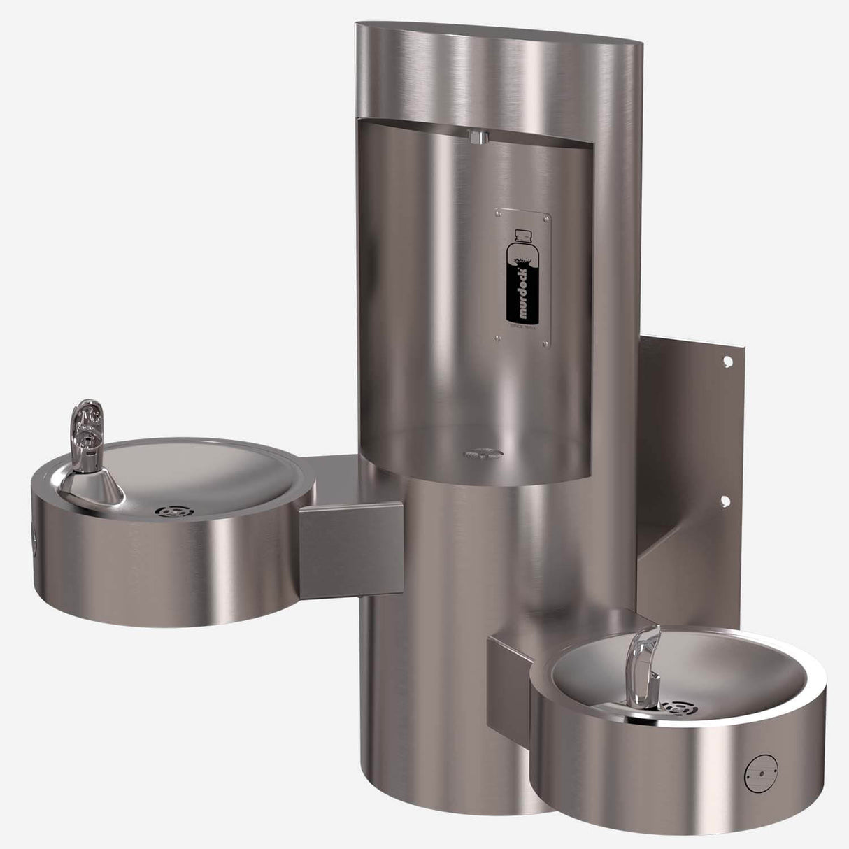 Murdock GYE24 Series Wall-Mount Bottle Filler with Bi-Level Drinking Fountain