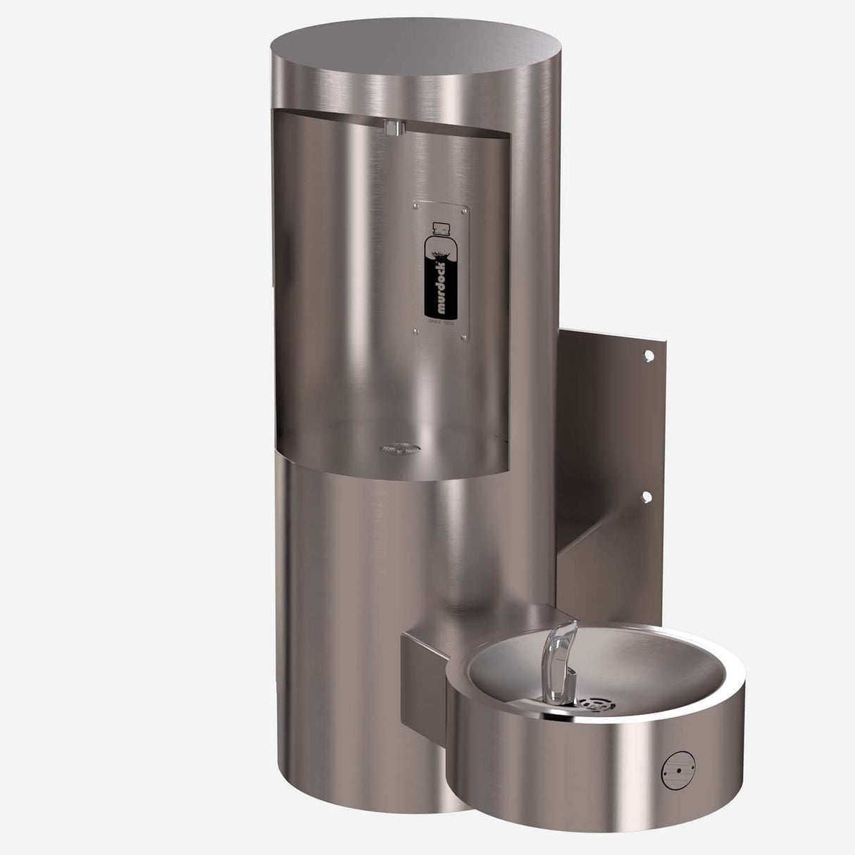 Murdock GYE14 Series Wall-Mounted Bottle Filler with Drinking Fountain & Hands-Free Operation