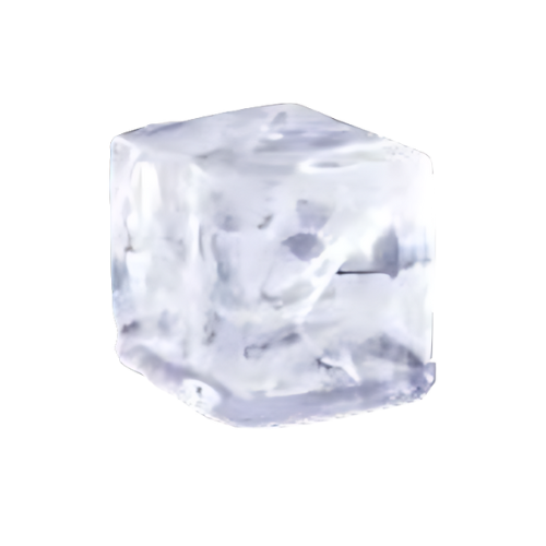 Cubelet ice close up