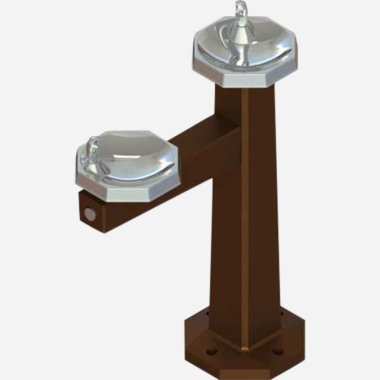 Murdock M-43B Series Bi-Level Outdoor Architectural Drinking Fountain with Dual Bowls