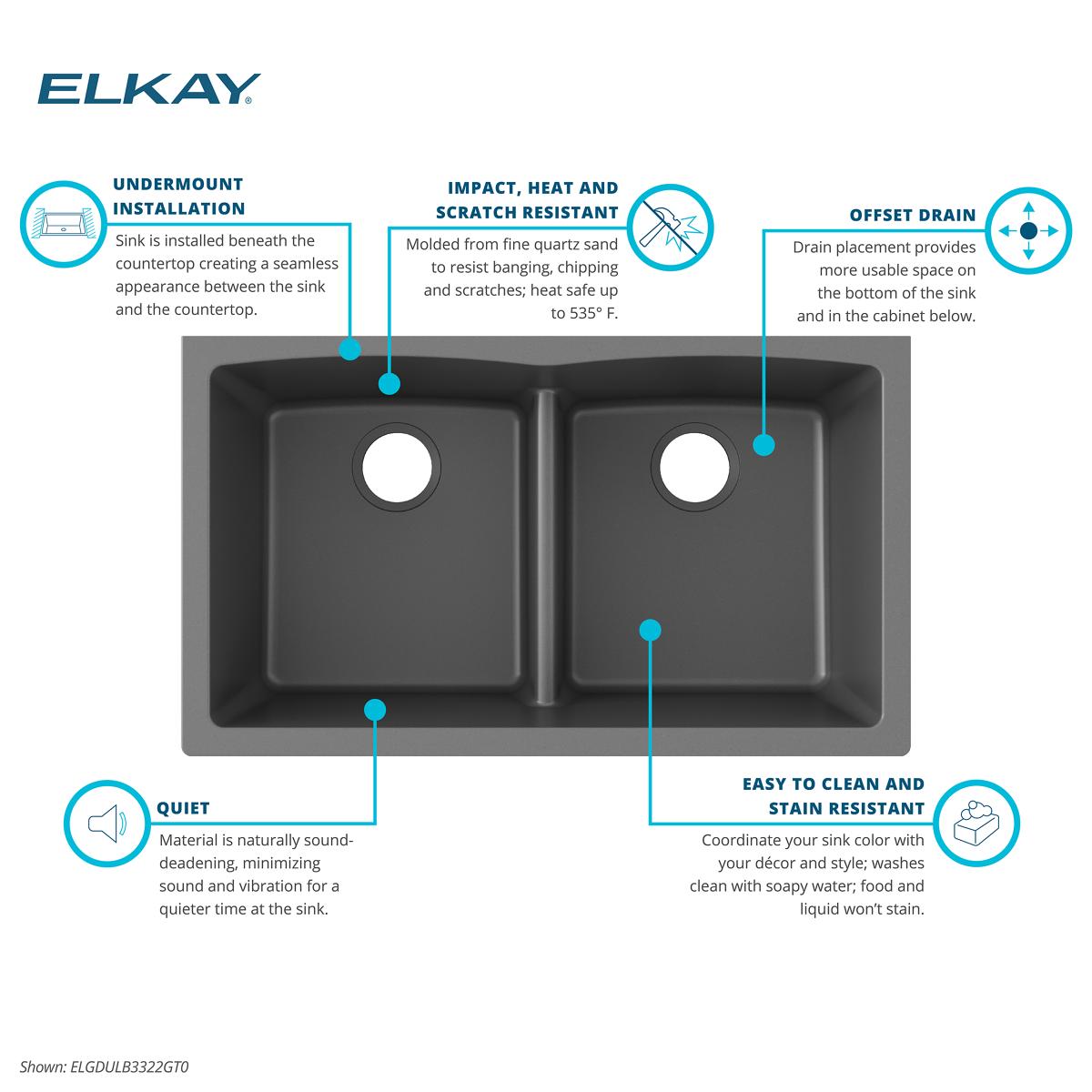 Elkay ELGDULB3322GT