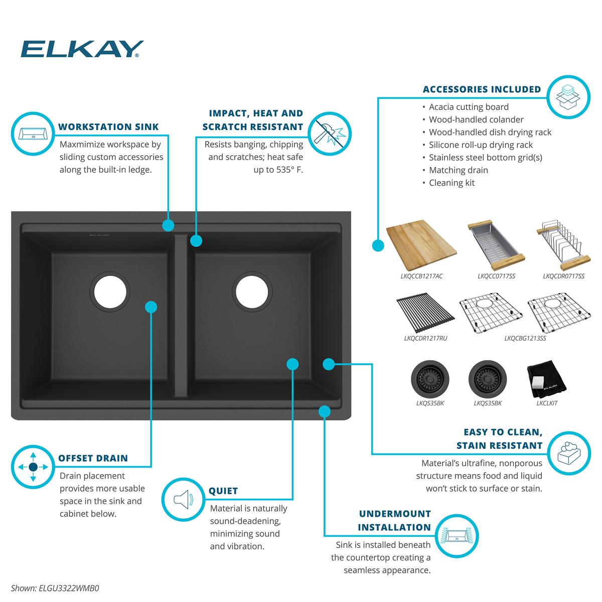Elkay ELGU3322WMB0