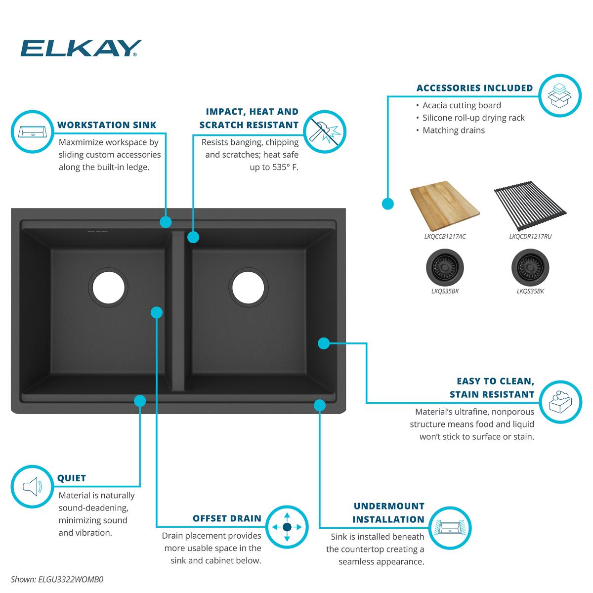 Elkay ELGU3322WOMB0