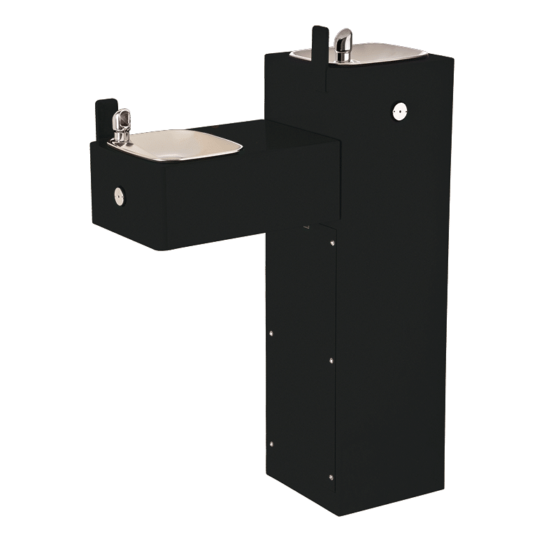Haws 3300 | Outdoor Vandal-Resistant Steel Pedestal Fountain | 0.45 GPM