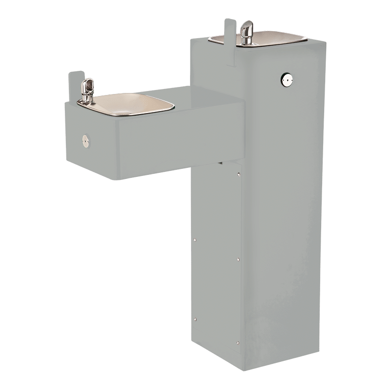 Haws 3300 | Outdoor Vandal-Resistant Steel Pedestal Fountain | 0.45 GPM
