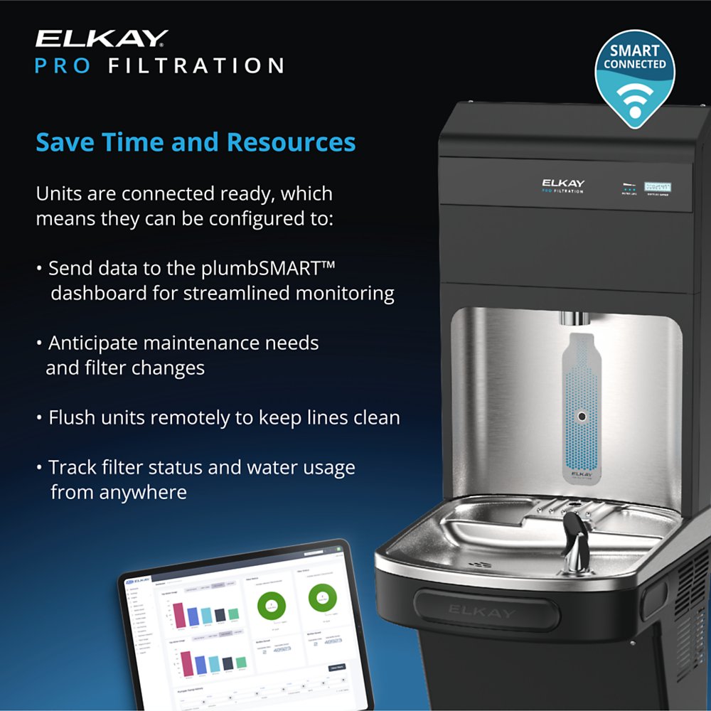 Elkay LZS8WSBPRO-FSR5 | Pro Filtration Bottle Station | Ultra-Capacity Lead + Sediment Filter