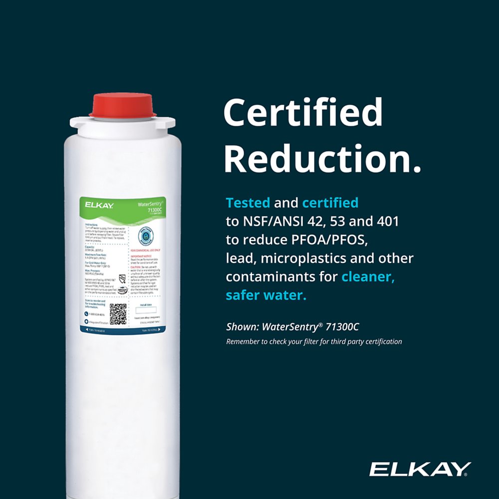 Elkay LBWDM0BKBC | Mechanical Built-in Filtered Water Dispenser, Battery Operated, Non-Refrigerated
