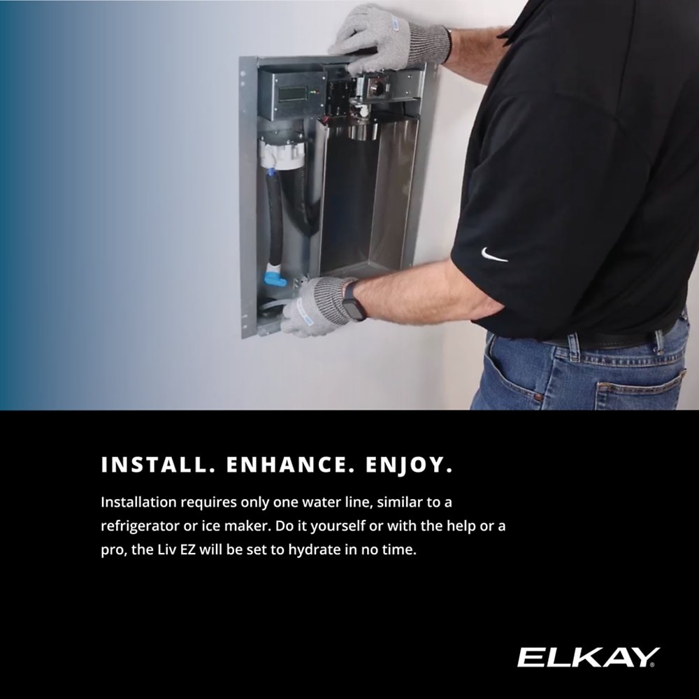 Elkay LBWDM0SSBC | Mechanical Built-in Filtered Water Dispenser with Steel Gray Finish