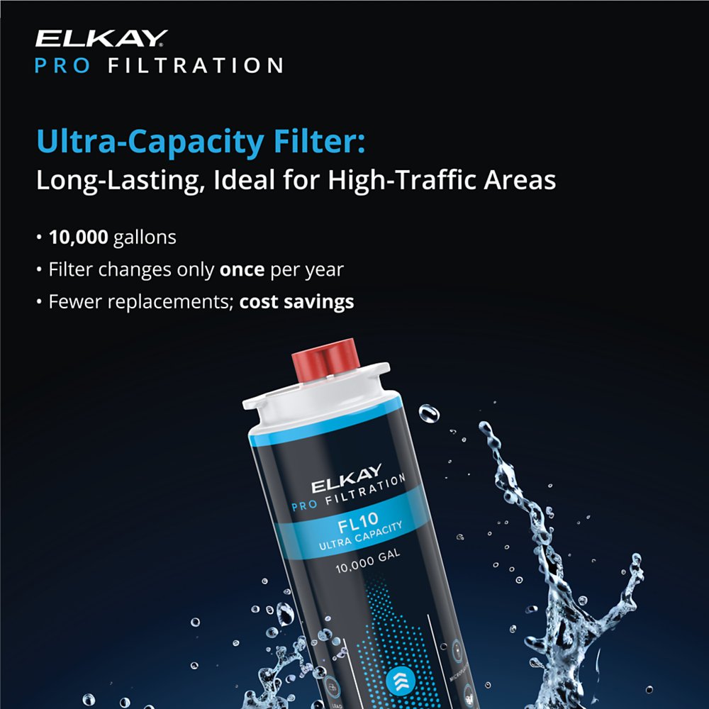 Elkay FL10 | Ultra-Capacity Lead + Microplastics 10000 Gallon Replacement Filter