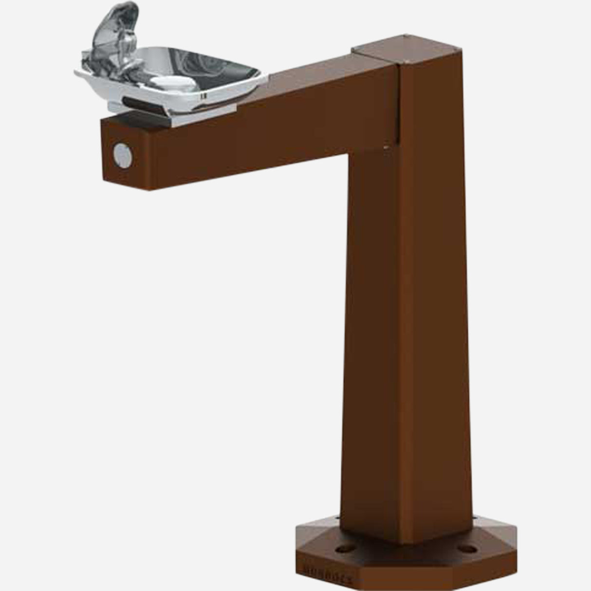 Murdock M-23A Series Pedestal-Mounted Bowl Outdoor Drinking Fountain with Push-Button Control