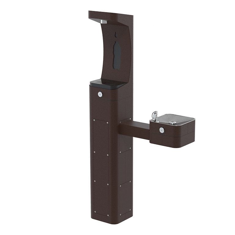 Haws 3611F | Outdoor Vandal-Resistant Bottle Filler & Fountain | 1 GPM