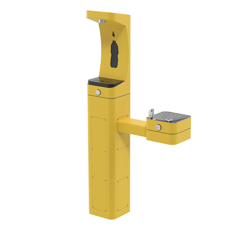 Haws 3611F | Outdoor Vandal-Resistant Bottle Filler & Fountain | 1 GPM