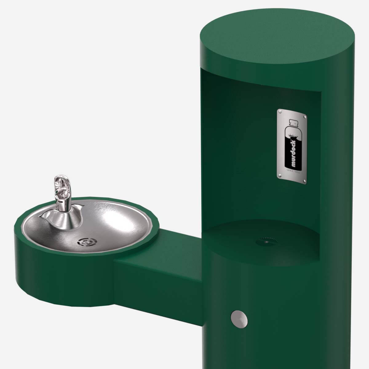 Murdock GYM74 | Pedestal Outdoor Bottle Filler with Barrier-Free Drinking Fountain
