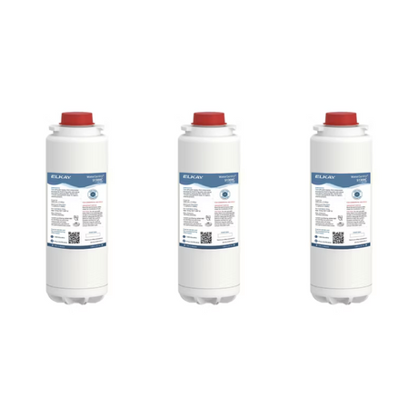 Set of three Elkay 51300C water filter cartridges – compatible with high-flow hydration systems
