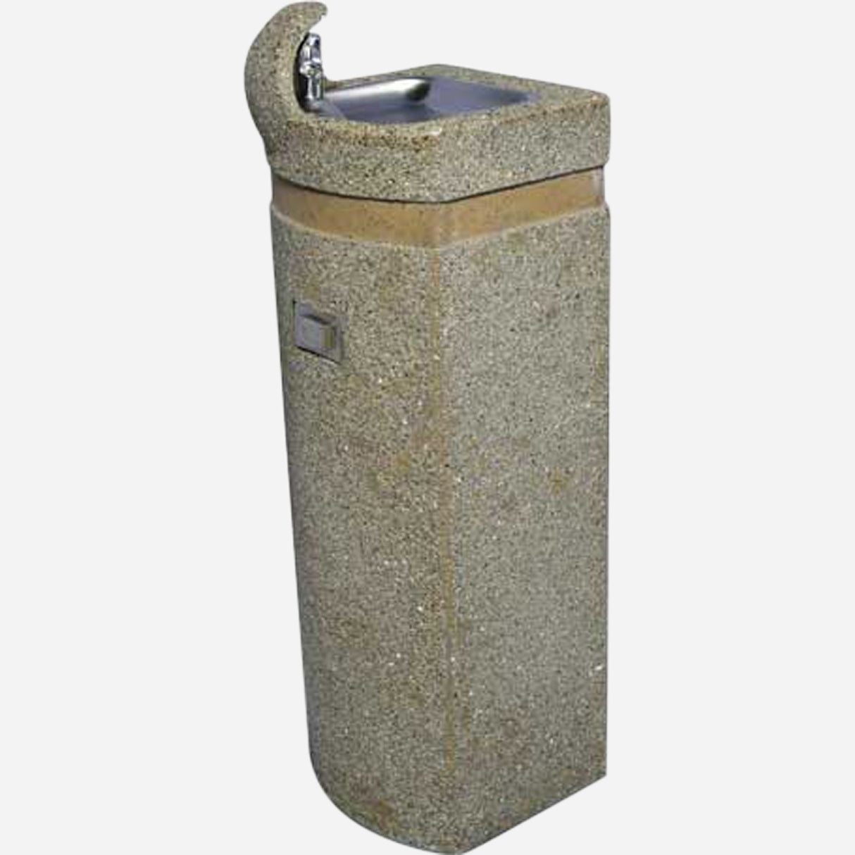 Murdock GVF19 | Square Concrete Pedestal Outdoor Drinking Fountain with Vandal Resistance