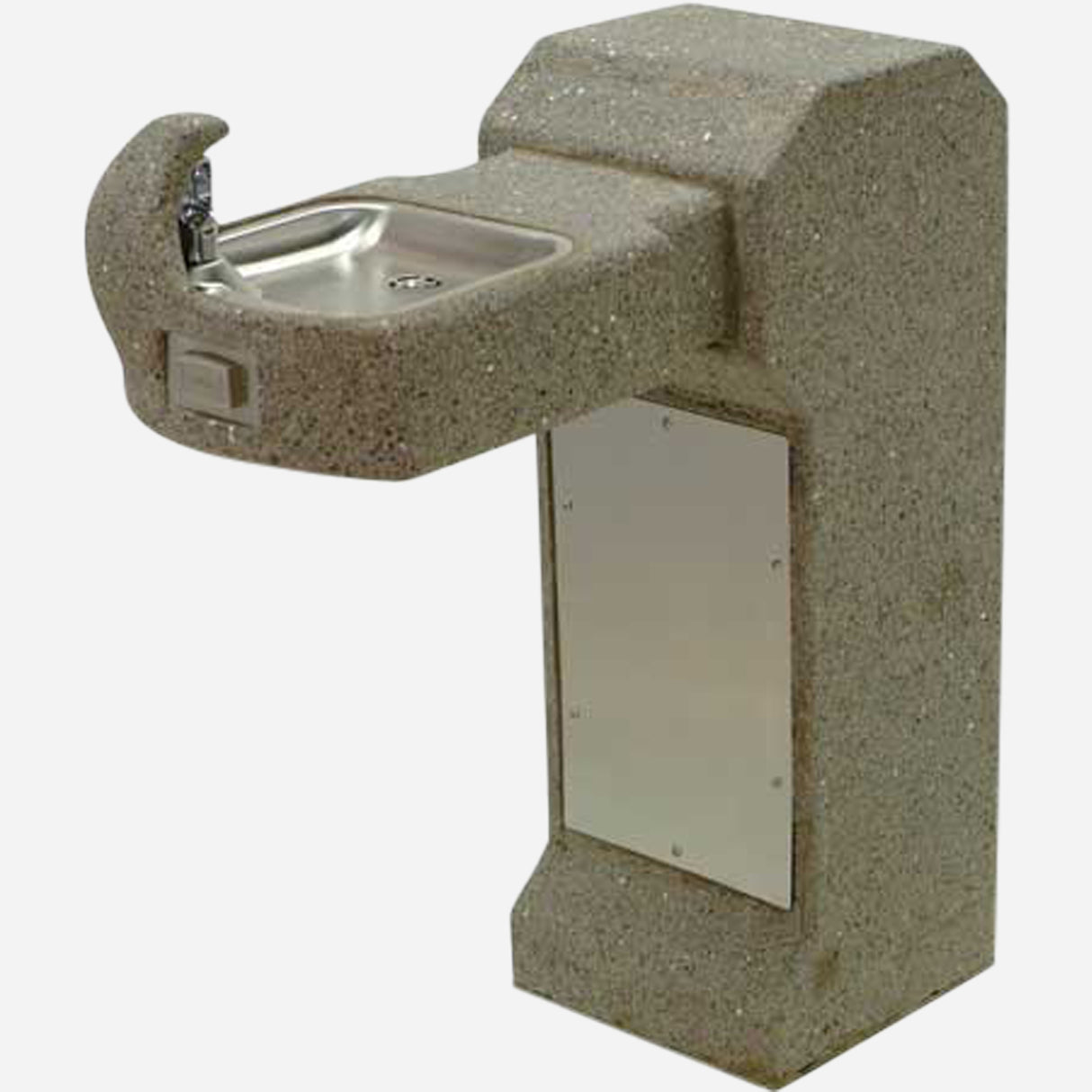 Murdock GVJ19 | Square Concrete Pedestal Drinking Fountain with Self-Closing Activation