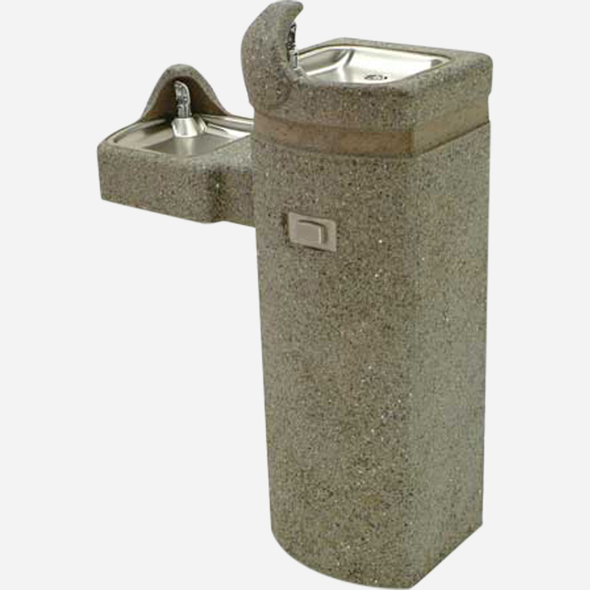 Murdock GVM49 | Bi-Level Concrete Pedestal Drinking Fountain with Vandal Resistant Design