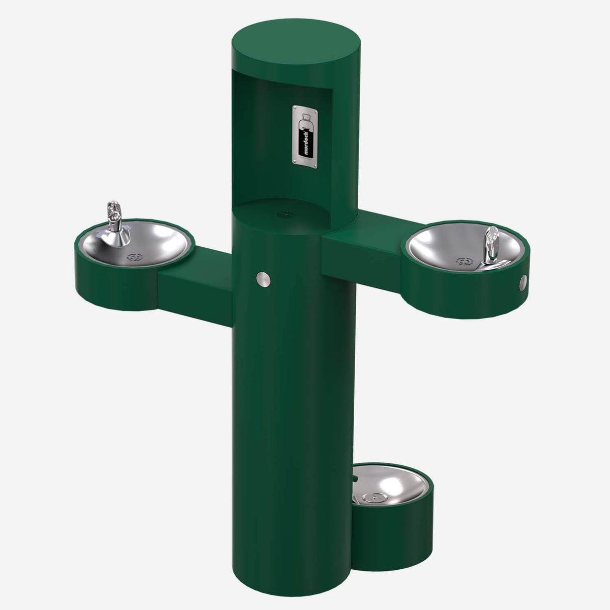 Murdock GYQ84 Series Outdoor Vandal-Resistant Drinking Fountain & Bottle Filler w/ Pet Option