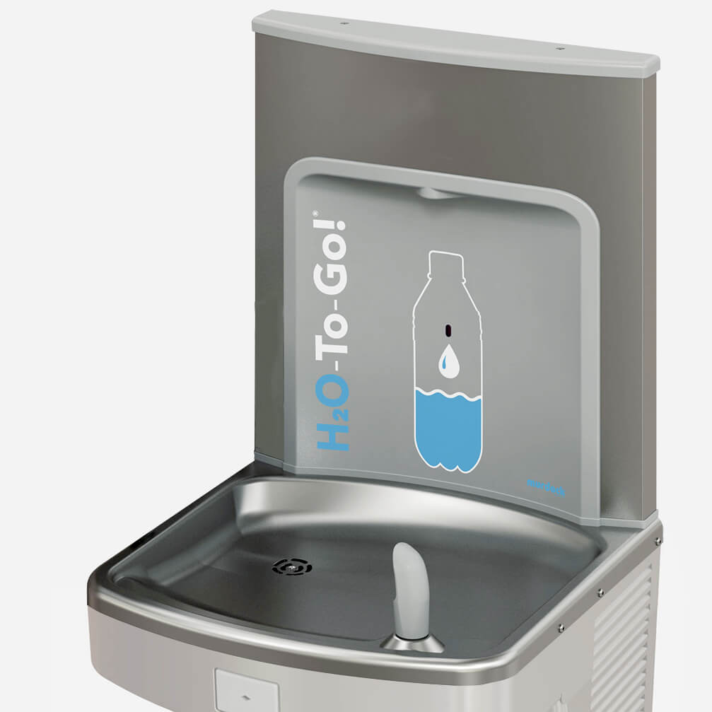 Murdock BF12R Series Retrofit Deck Mount Bottle Filler with Sensor Activation for Indoor Use