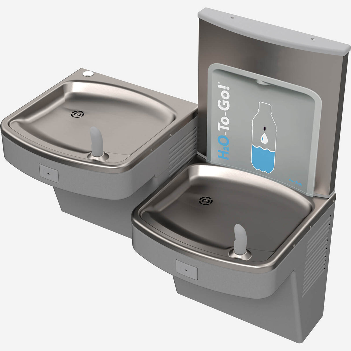 Murdock A172-UG-BF12 Series Bi-Level Wall-Mounted Water Fountain with H2O-To-Go! Bottle Filler