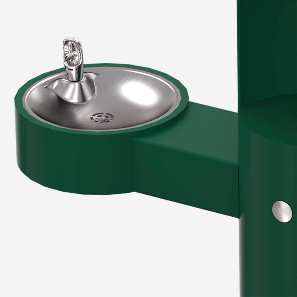 Murdock GWQ84 Series Outdoor Pedestal Hand Washing Station with Bottle Filler & Drinking Fountain