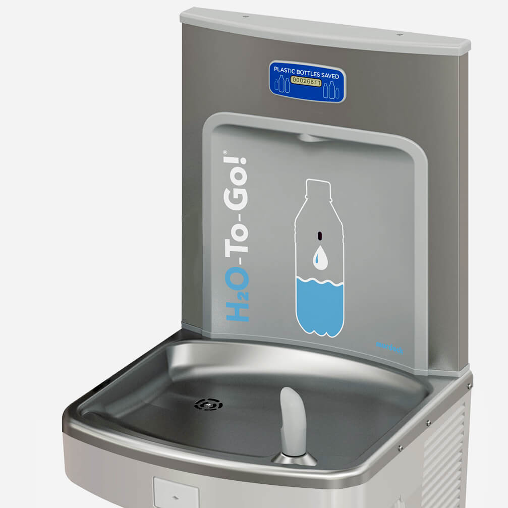 Murdock BF12R Series Retrofit Deck Mount Bottle Filler with Sensor Activation for Indoor Use