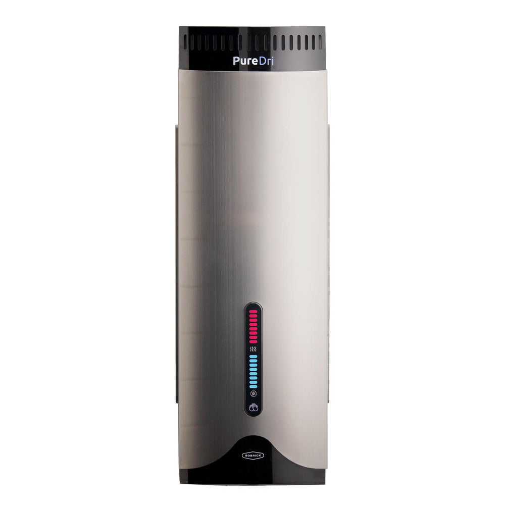 Bobrick B-9100 | PureDri Automatic Hand Dryer and Air, Hand Sanitizer, Satin (select the alternative AirDRI CompactDRI below)