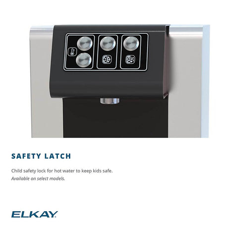DSBSH130UVPC - Elkay Water Dispenser Child Safety Latch - This safety latch prevents accidental dispensing of hot water, keeping children safe. Available on select models.