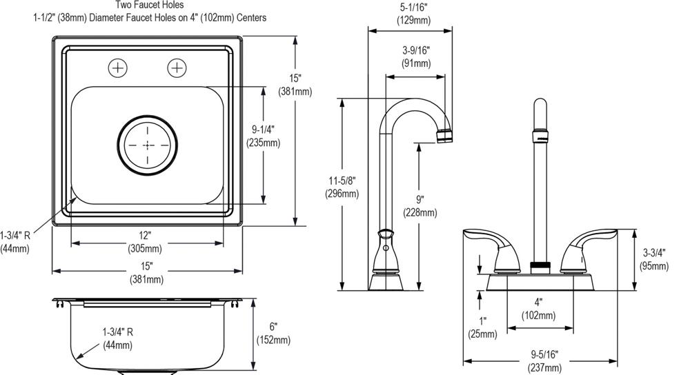 Elkay DSEP1515C