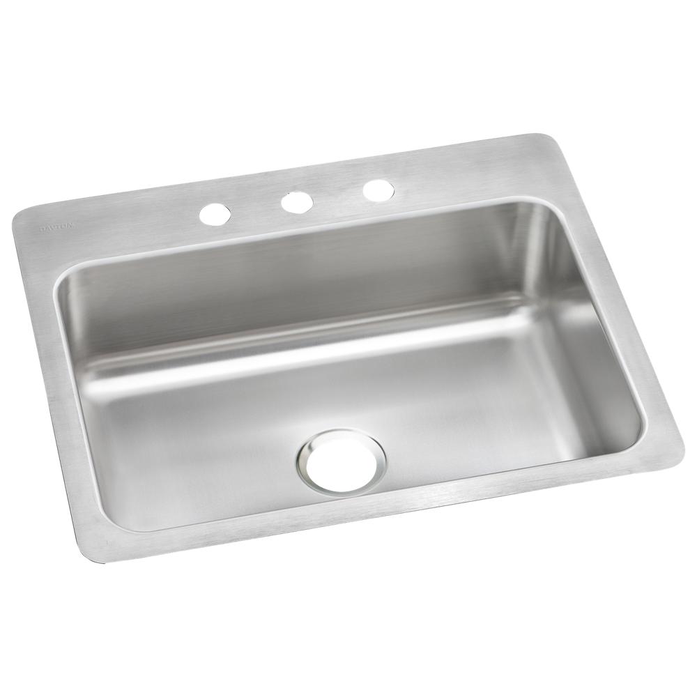 Elkay DSESR12722 | Dayton Single Bowl Dual Mount Sink | 27" x 22" x 8"